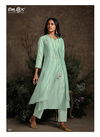 Pista Green Colour Omtex Royal Garden Berry Silk With Embroidery And Handwork Kurti With Bottom 942